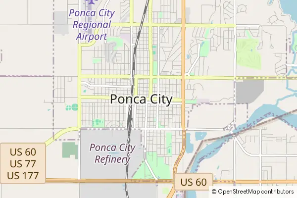 Mapa Ponca City