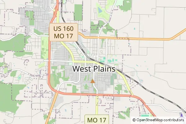 Mapa West Plains