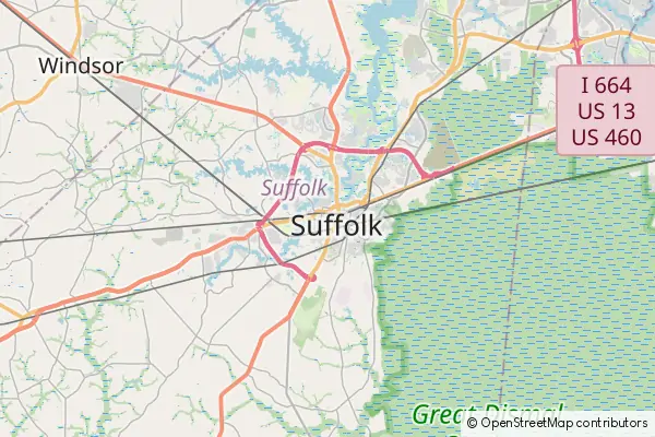 Mapa Suffolk