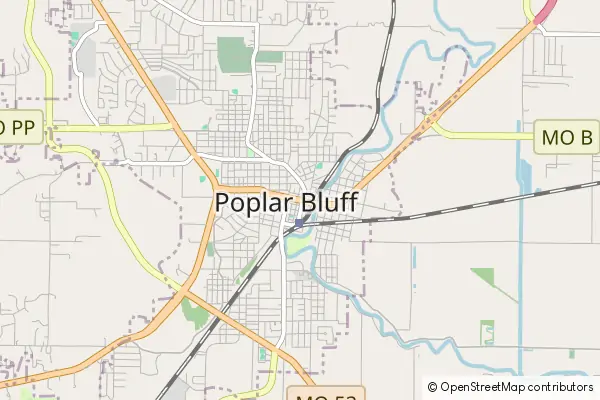 Mapa Poplar Bluff