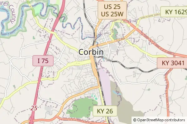 Mapa Corbin