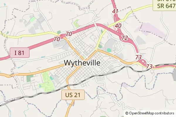 Mapa Wytheville