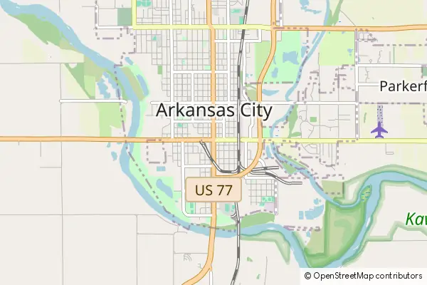 Mapa Arkansas City