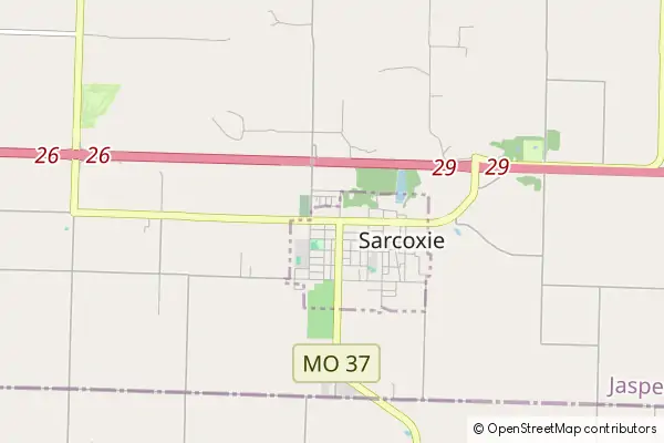 Mapa Sarcoxie