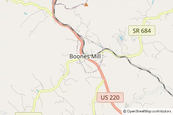 Mapa Boones Mill