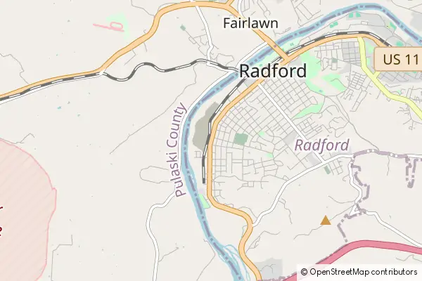 Mapa Radford