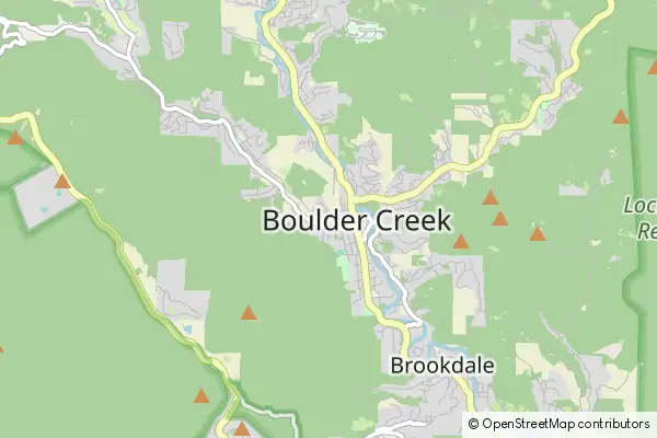 Mapa Boulder Creek