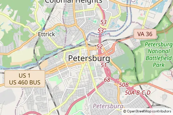 Mapa Petersburg