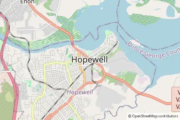 Mapa Hopewell