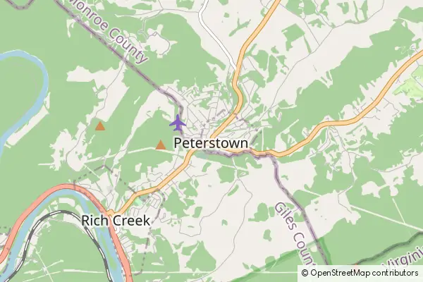 Mapa Peterstown