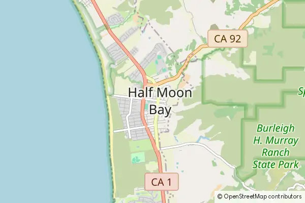 Mapa Half Moon Bay