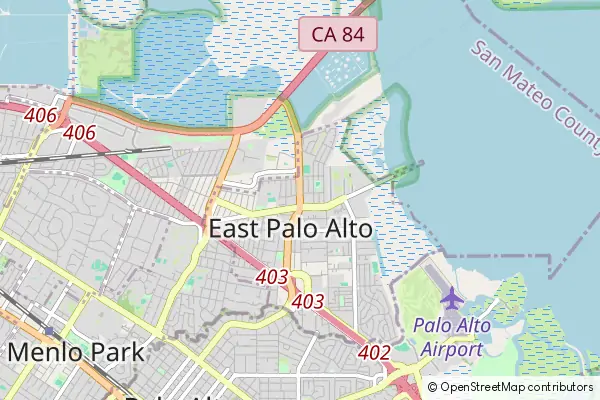 Mapa East Palo Alto