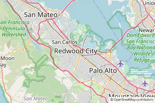 Mapa Redwood City