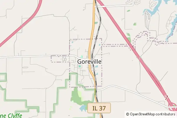 Mapa Goreville