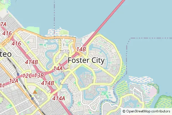 Mapa Foster City