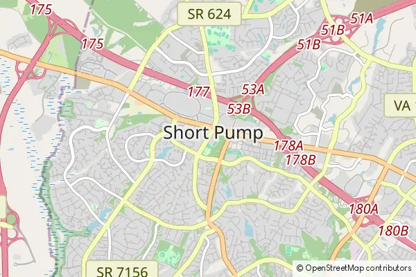 Mapa Short Pump