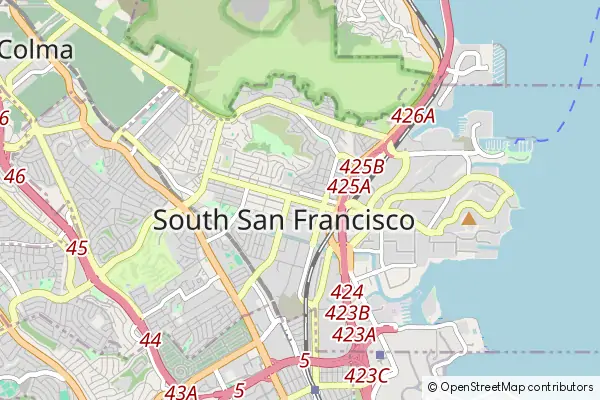 Mapa South San Francisco