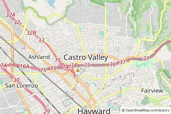 Mapa Castro Valley