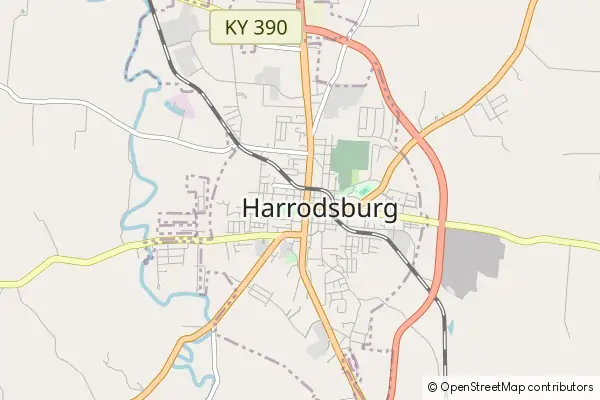 Mapa Harrodsburg