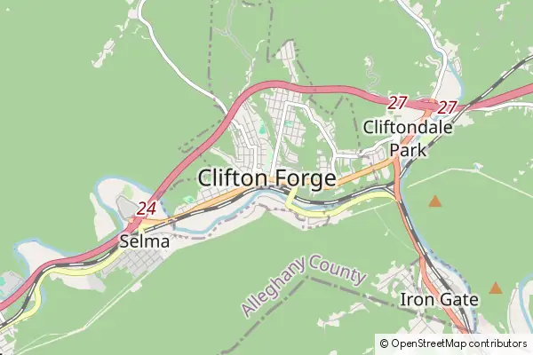 Mapa Clifton Forge