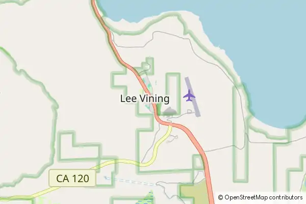 Mapa Lee Vining