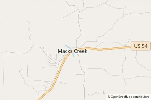 Mapa Macks Creek