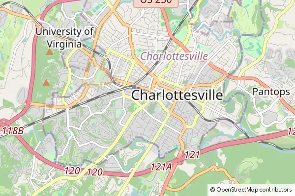 Mapa Charlottesville