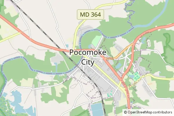 Mapa Pocomoke City