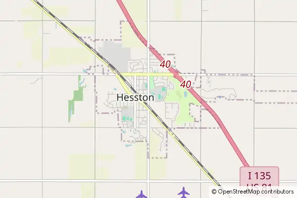 Mapa Hesston