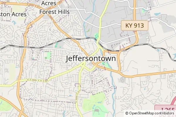 Mapa Jeffersontown