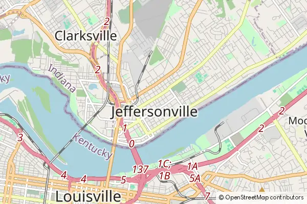 Mapa Jeffersonville