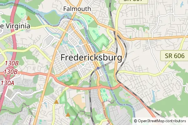 Mapa Fredericksburg