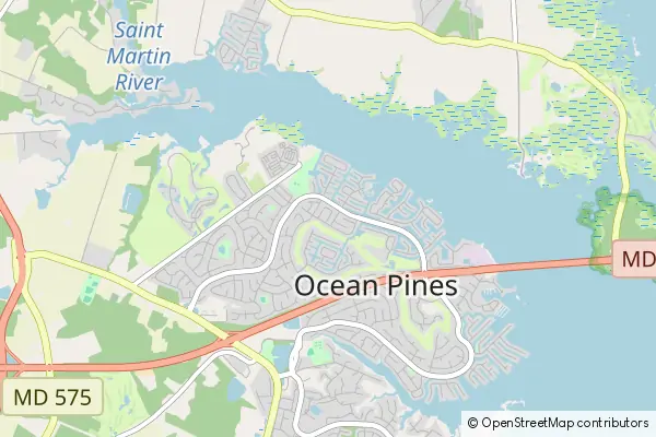 Mapa Ocean Pines