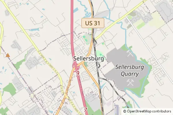 Mapa Sellersburg