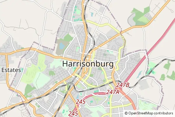 Mapa Harrisonburg