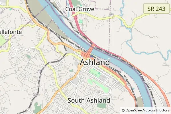 Mapa Ashland