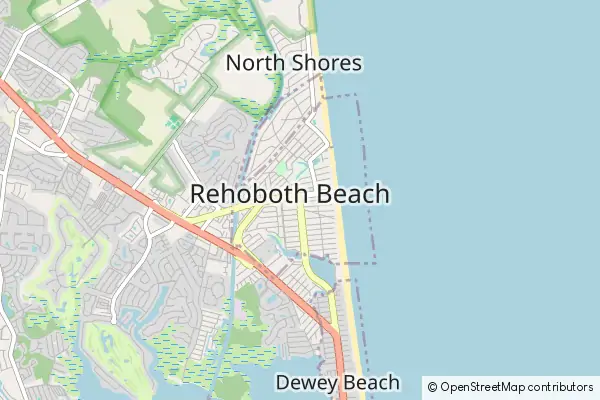 Mapa Rehoboth Beach