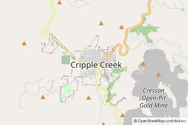 Mapa Cripple Creek