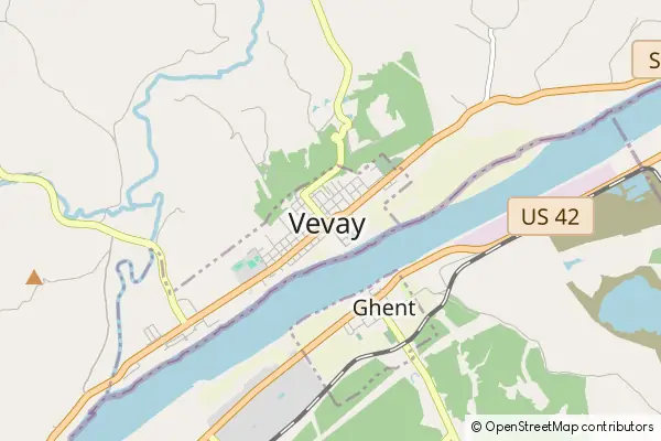 Mapa Vevay