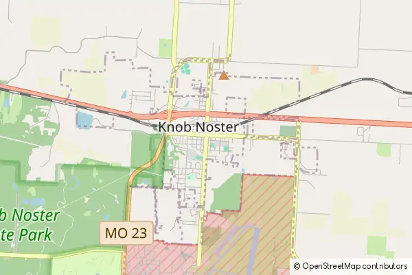 Mapa Knob Noster