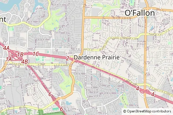 Mapa Dardenne Prairie