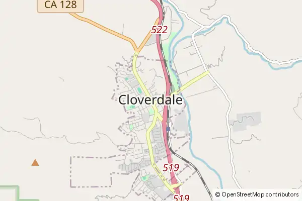 Mapa Cloverdale