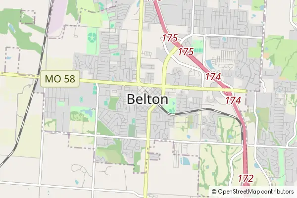 Mapa Belton