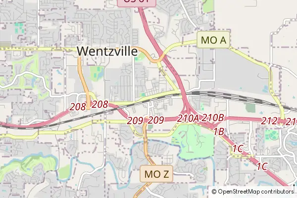 Mapa Wentzville