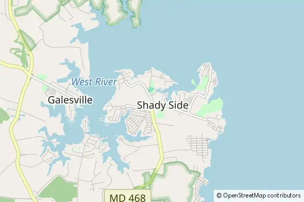 Mapa Shady Side