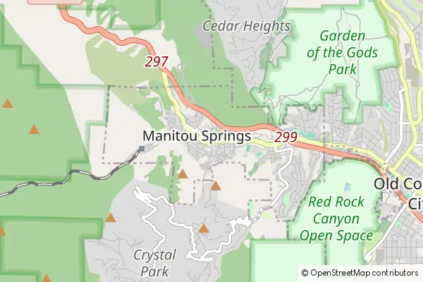Mapa Manitou Springs