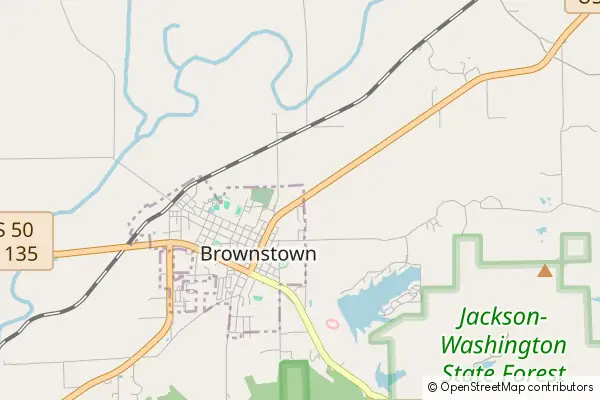 Mapa Brownstown