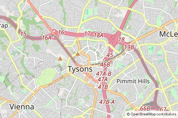 Mapa Tysons Corner