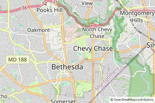 Mapa West Bethesda