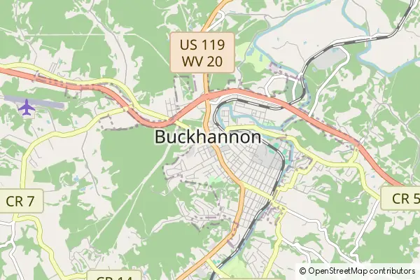 Mapa Buckhannon